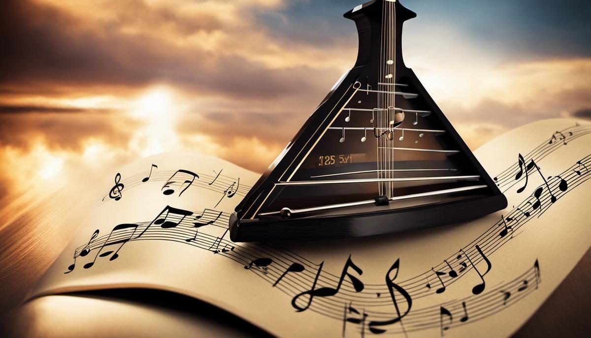 An image depicting the concept of accurate timing in music, showing a metronome and musical notes coming together.